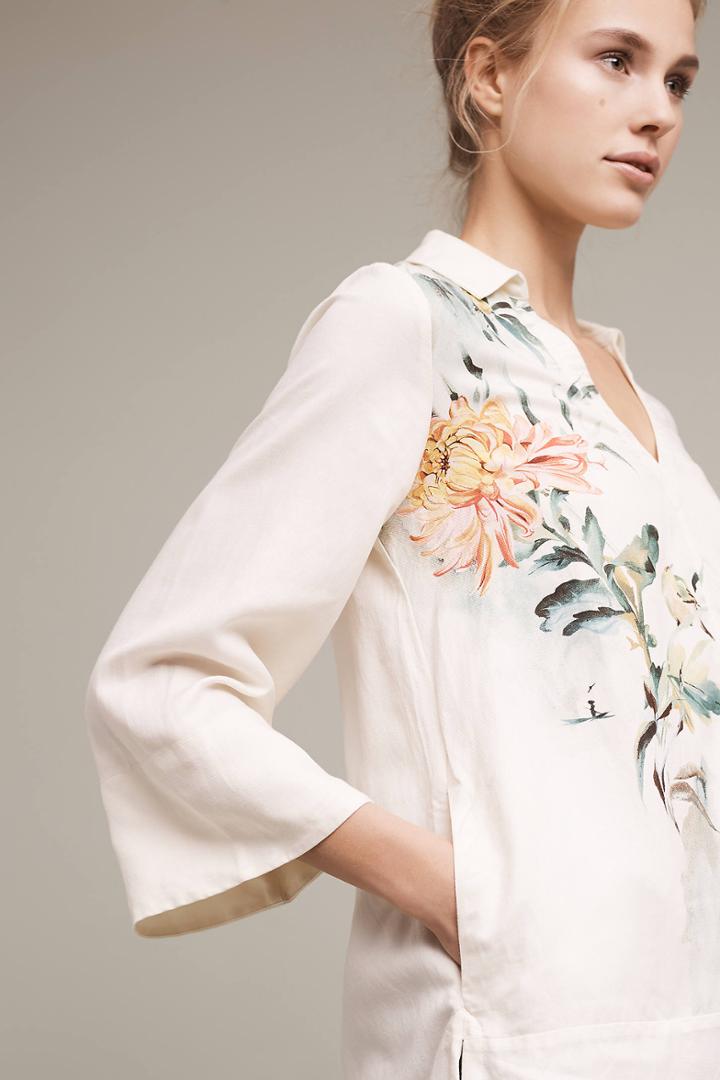 Maeve Watercolor Printed Tunic Top