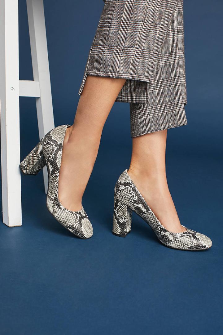 Sarto By Franco Sarto Aziza Snake-printed Heels