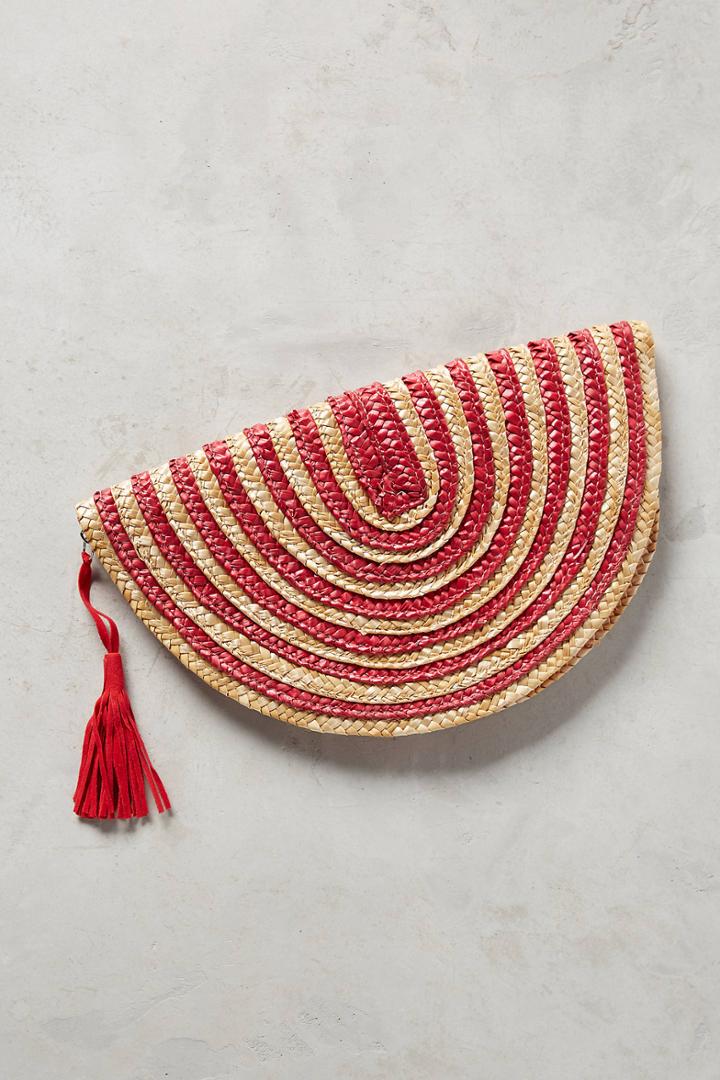Shiraleah Semicircle Straw Clutch