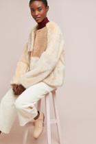 Korirl Patched Faux Fur Jacket