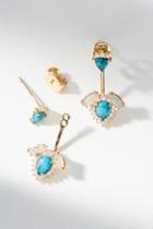 Anthropologie Turquoise Front-back Post Earrings
