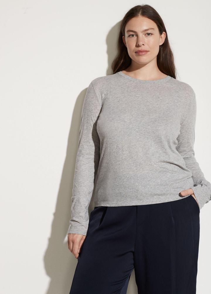 Vince Essential Long Sleeve Crew Neck Tee