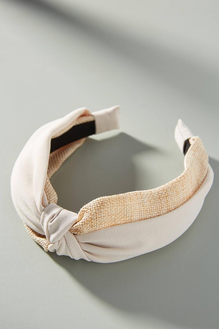 Anthropologie Raffia Twist Headband