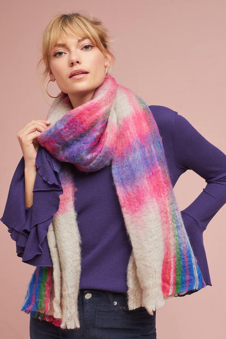Anthropologie Mattie Plaid Scarf