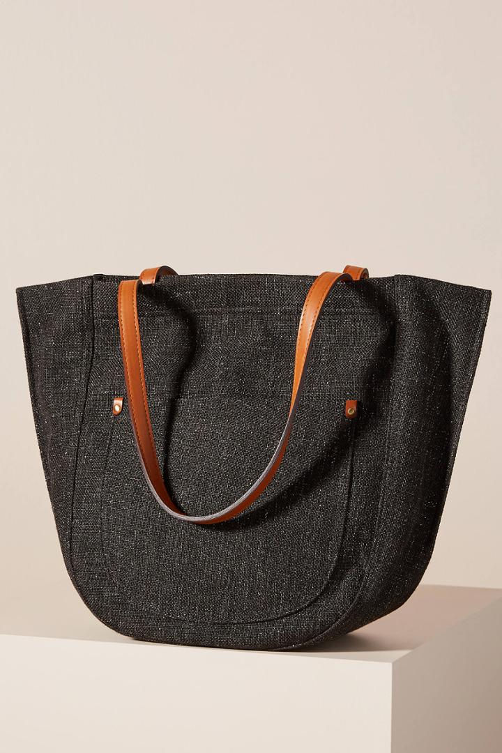 Anthropologie Sheridan Metallic Tote