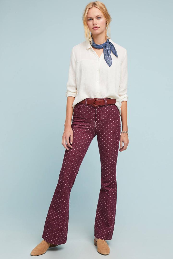 Pilcro And The Letterpress Pilcro Corduroy High-rise Bootcut Jeans