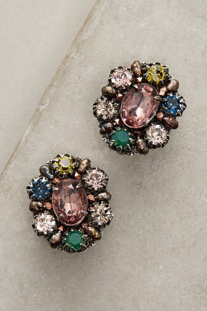 Miriam Haskell Barclay Stone Clip-on Earrings