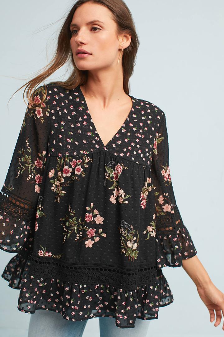 Maeve Steffy Bell-sleeve Blouse