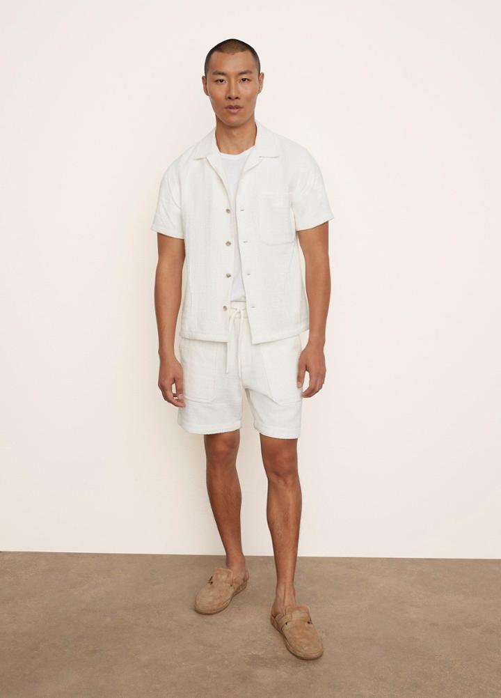 Vince Textured Herringbone Pull On Short