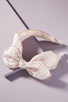 Anthropologie Penelope Gingham Bow Headband