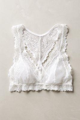 Eberjey Colette Racerback Bralette White