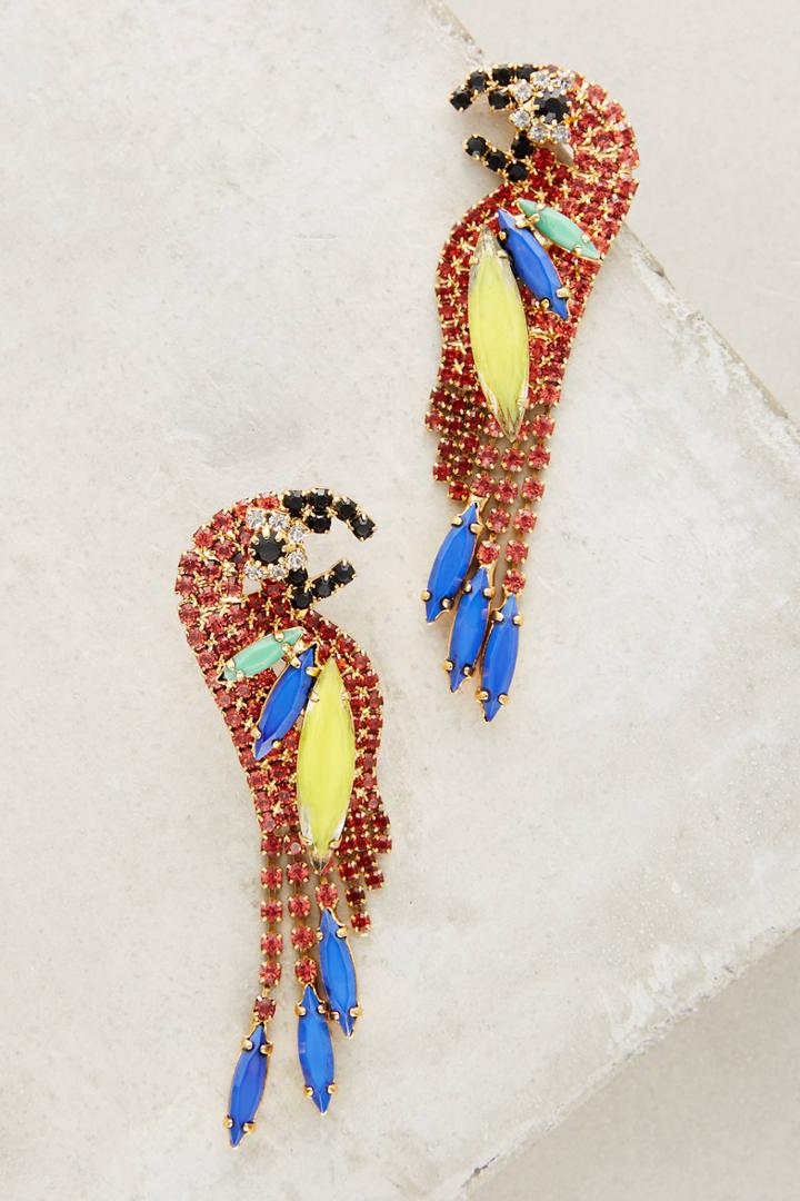 Elizabeth Cole Of A Feather Drop Earrings