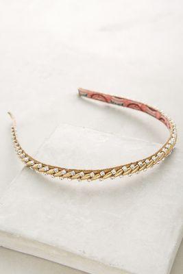 Anthropologie Dashed Brass Headband