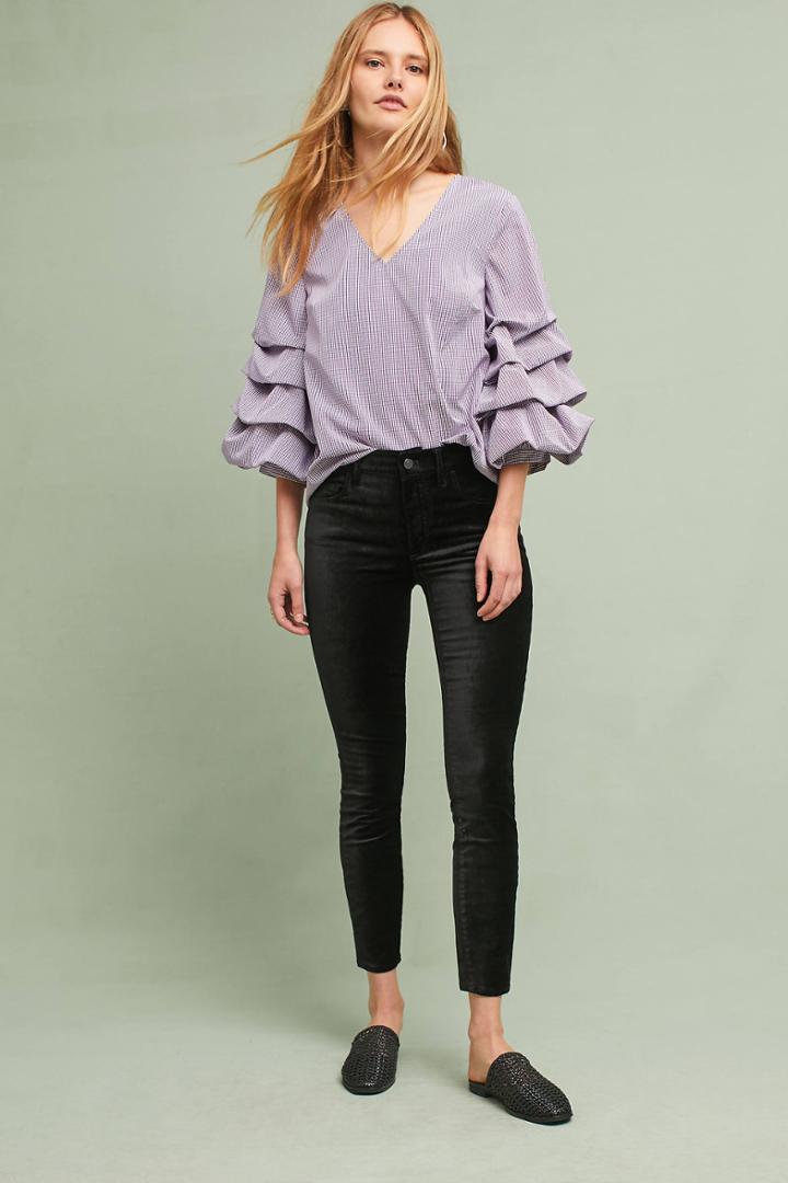 Pilcro Mid-rise Skinny Velvet Jeans