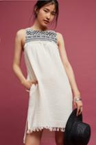 Drew Embroidered & Fringed Tunic Dress