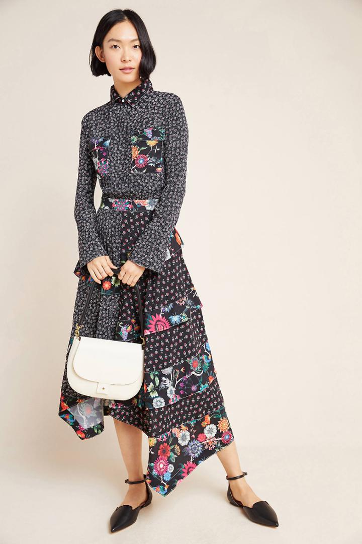Nicole Miller Loretta Ruffled Shirtdress