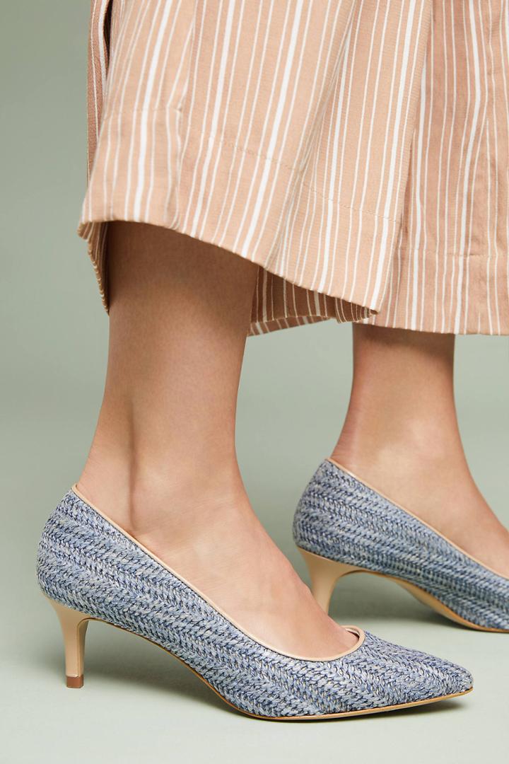 Carmen Salas Woven Kitten Heels