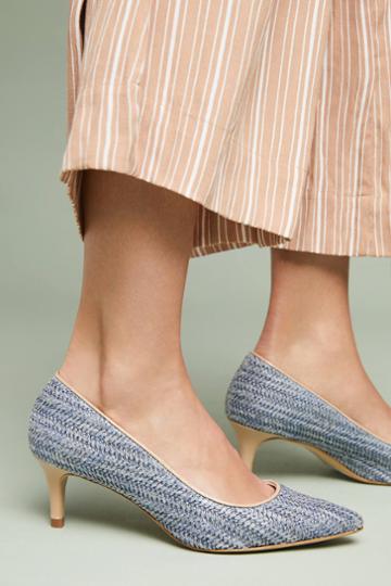 Carmen Salas Woven Kitten Heels