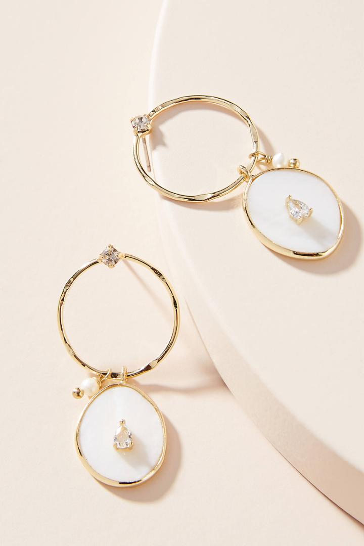 Anthropologie Whitney Huggie Hoop Earrings