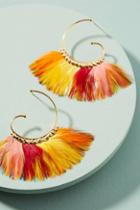 Gas Bijoux Petite Abuzios Feather Hoop Earrings