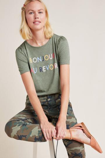 Anthropologie Bonjour Au Revoir Graphic Tee