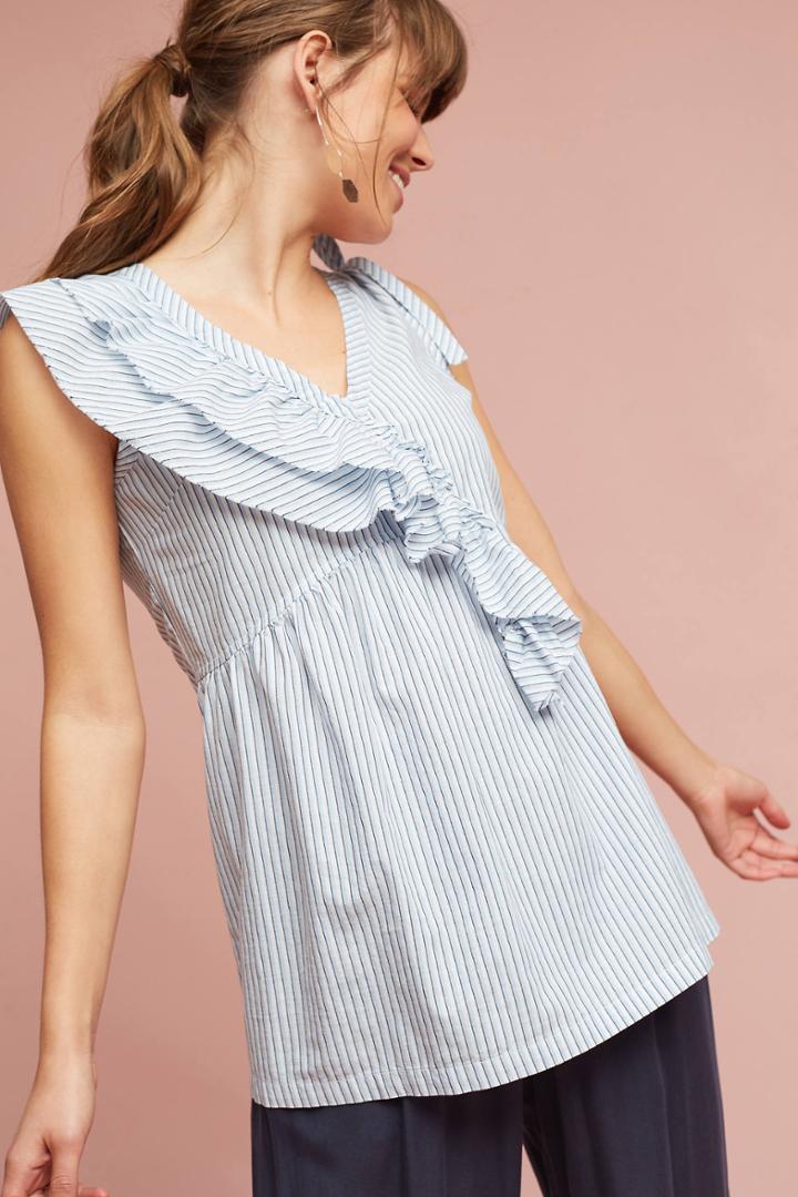 Left Of Center Eveline Ruffled Top