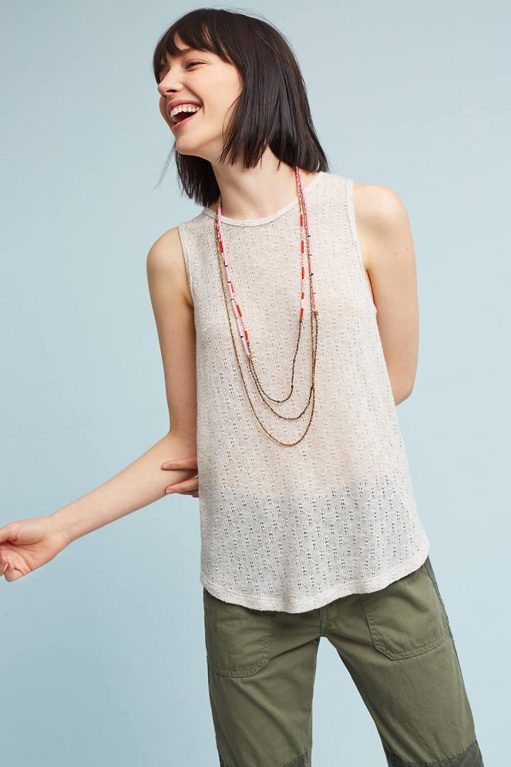Ro & De Ruffled-back Tank Top