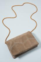 Anthropologie Suede Patchwork Foldover Clutch