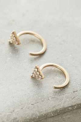 Anthropologie Safine Threaded Hoops