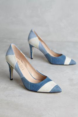 Billy Ella Patchwork Heels Denim