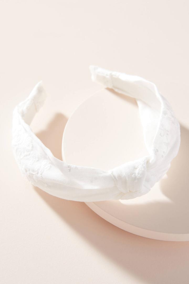 Anthropologie Pembroke Eyelet Knotted Headband