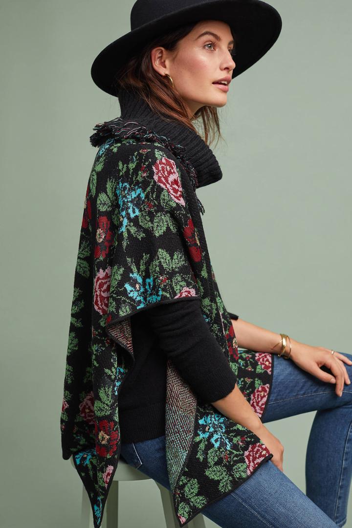 Aldomartins Antique Florals Poncho