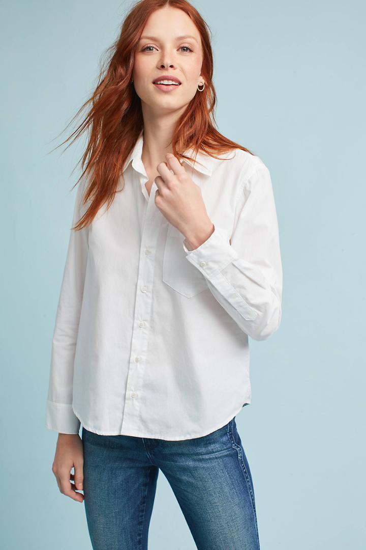 Amo Ruffled-back Buttondown