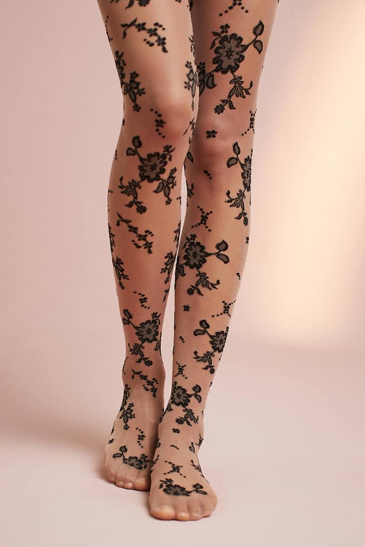Anthropologie Floral Tights
