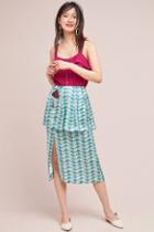 Cardinal Silk Waves Skirt