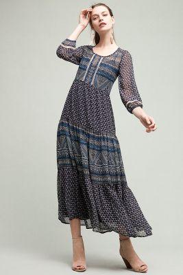 Floreat New Geometry Tiered Maxi Dress