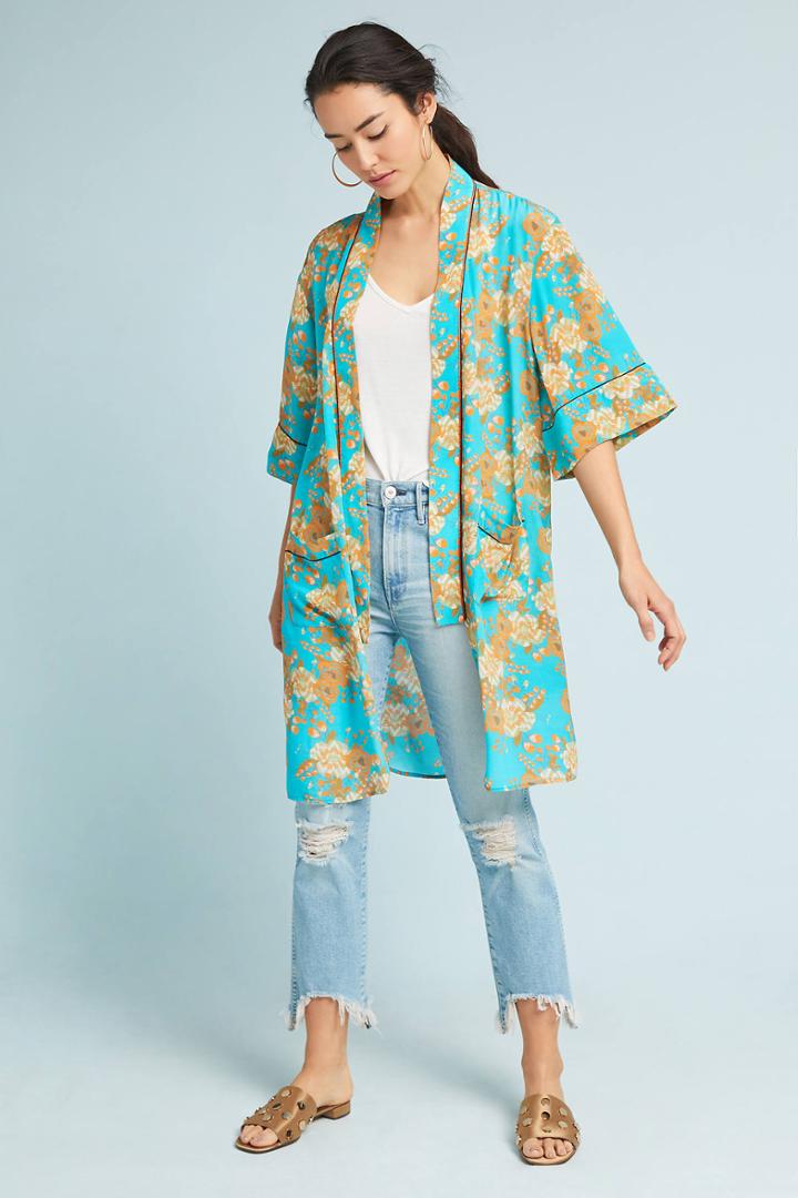 Anthropologie Silk Filippa Kimono