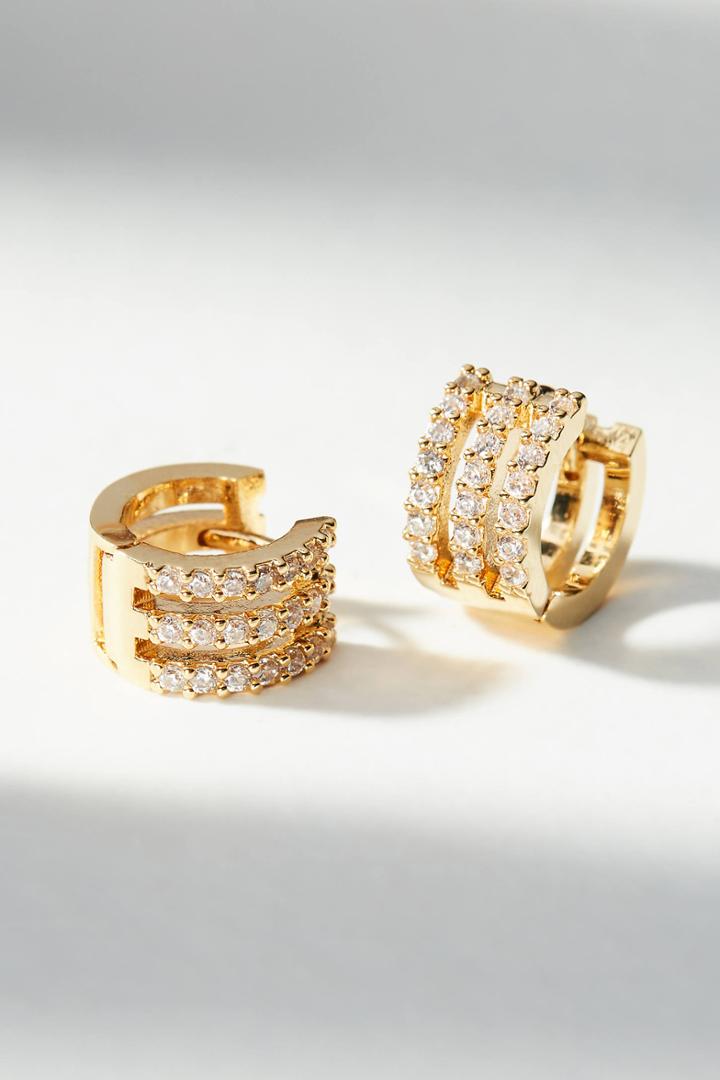 Anthropologie Triple Stack Hoop Earrings
