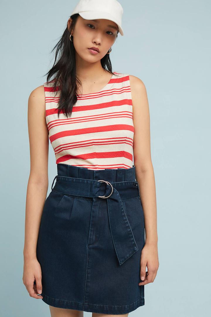 Hailee C Farrah Denim Mini Skirt