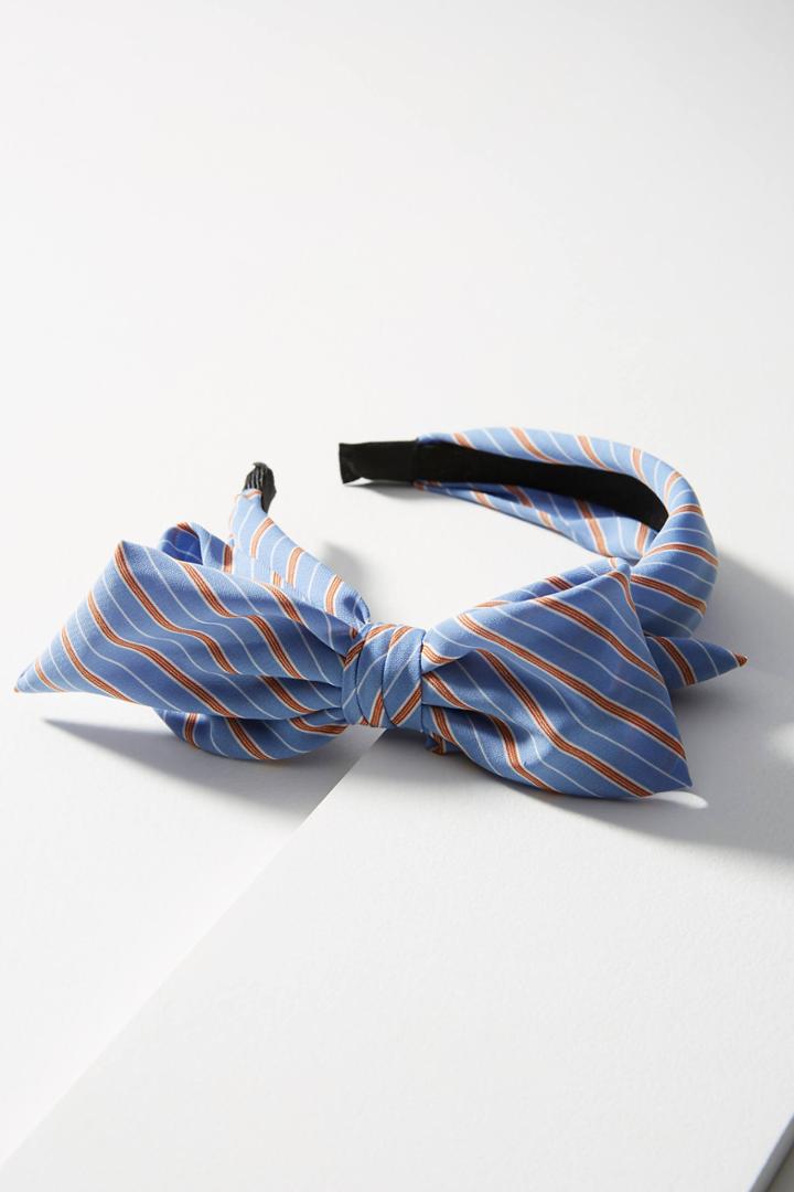 Anthropologie Striped Bow Headband