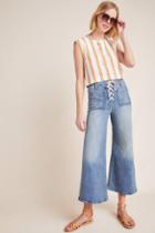 Mother The Lace-up Roller High-rise Cropped Flare Jeans