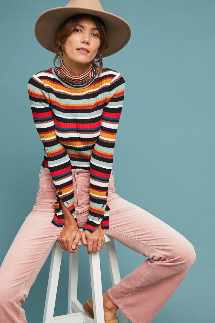 Moth Fawcett Striped Turtleneck