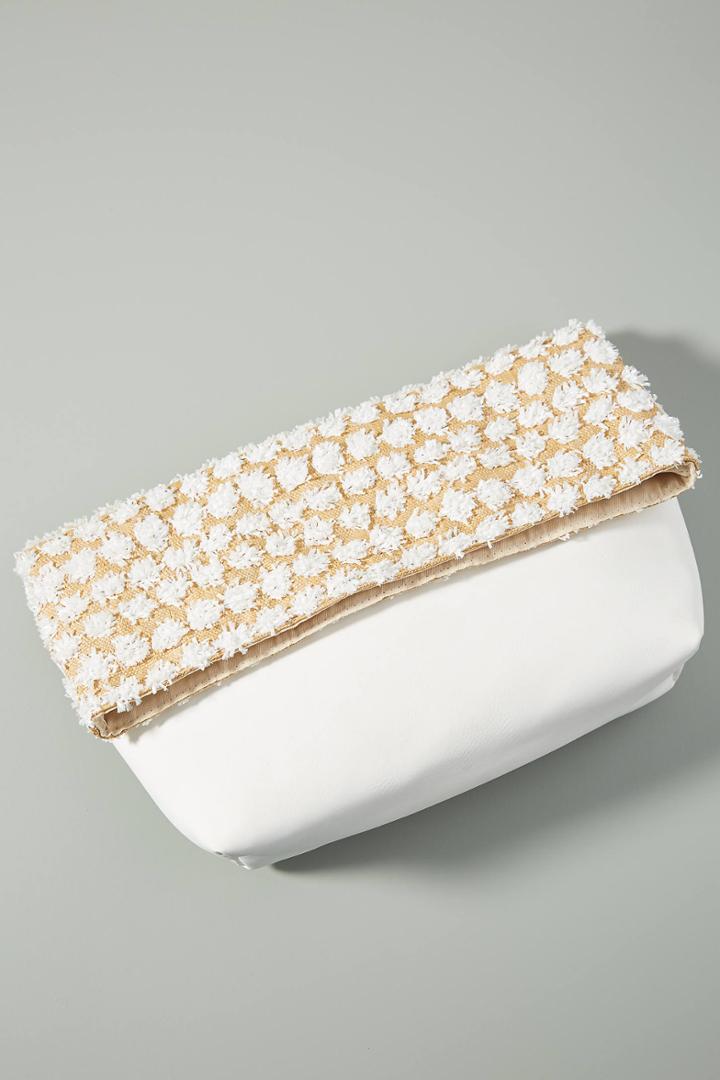 Anthropologie Jackie Raffia Foldover Clutch