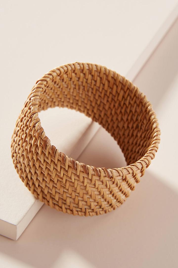 Anthropologie Wicker Bangle Bracelet