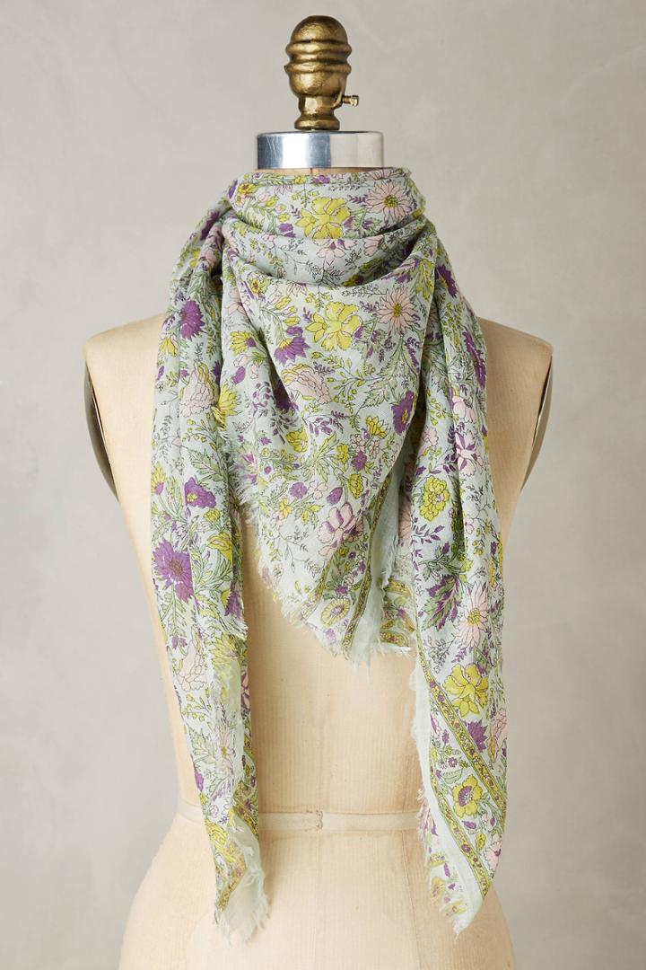 Anthropologie Royal Gardens Square Scarf