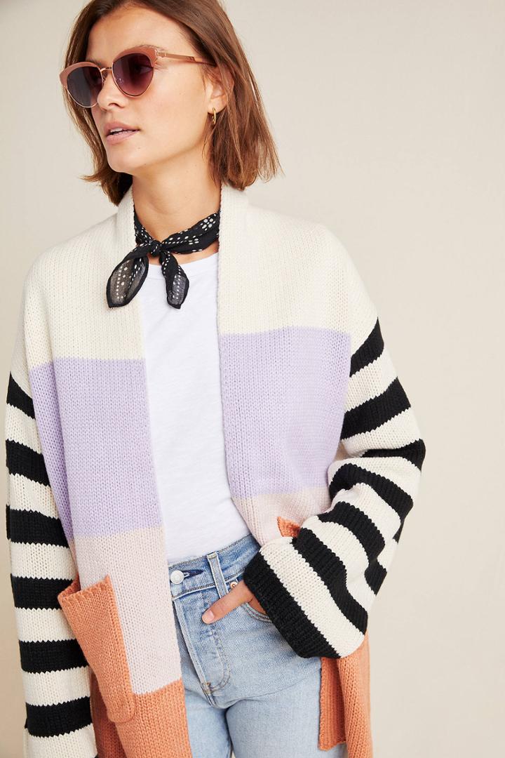 Lost + Wander Sadie Striped-sleeve Cardigan