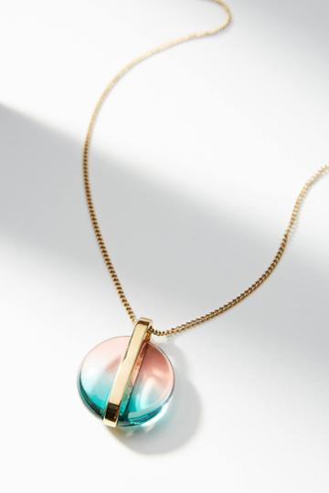 Colette Malouf Gemology Lucite Orb Pendant Necklace