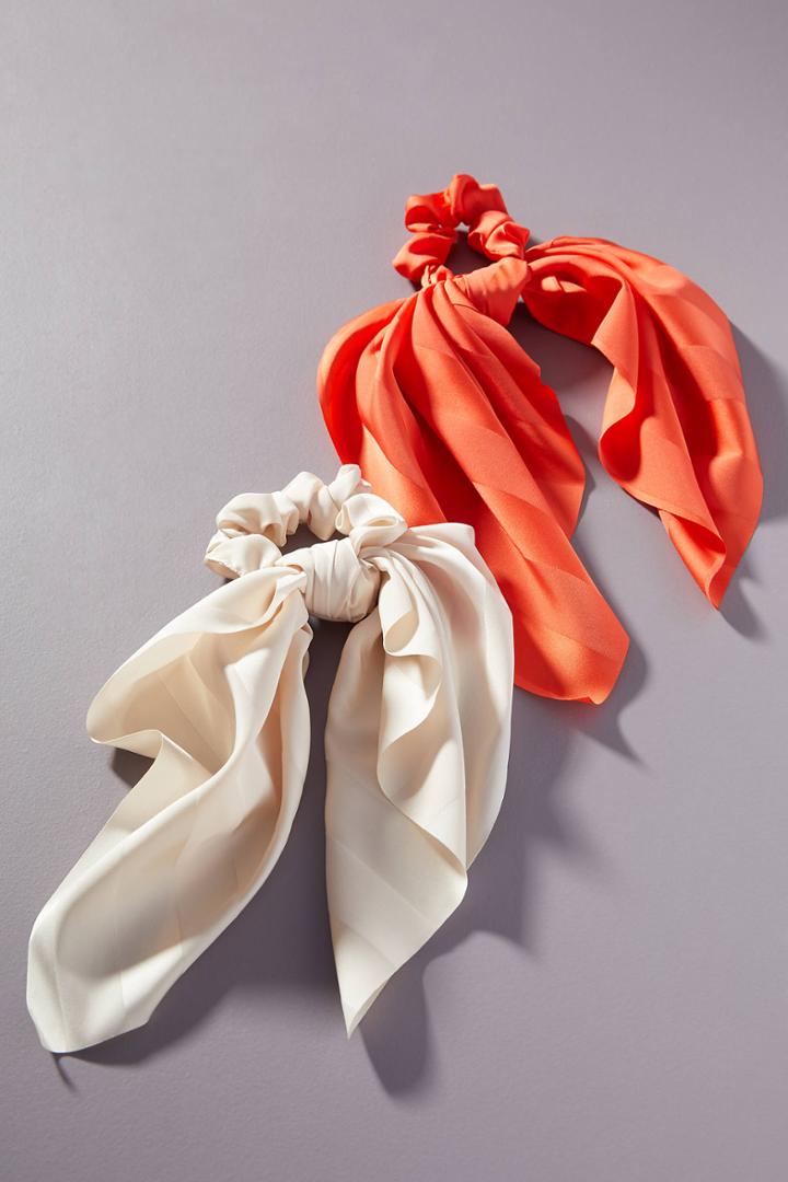 Anthropologie Margot Scarf Ponytail Holder Set