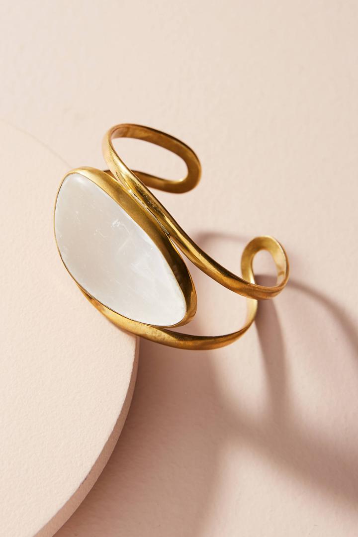 Anthropologie Lucite Ice Cuff Bracelet