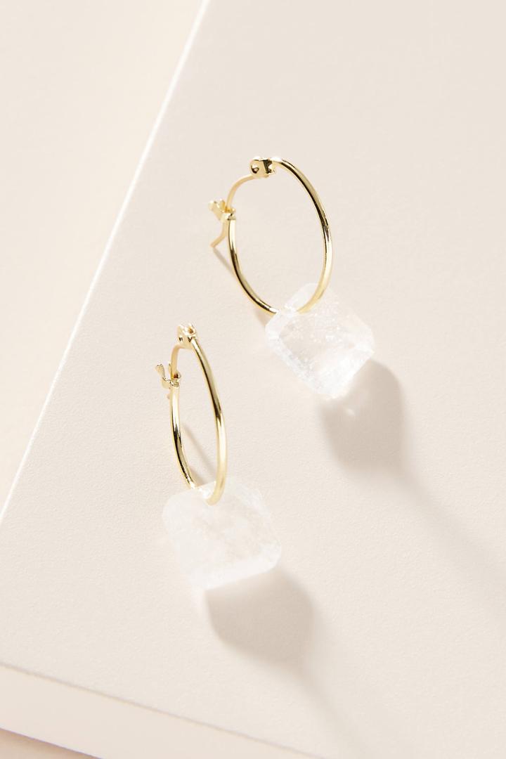 Anthropologie Callie Hugger Hoop Earrings